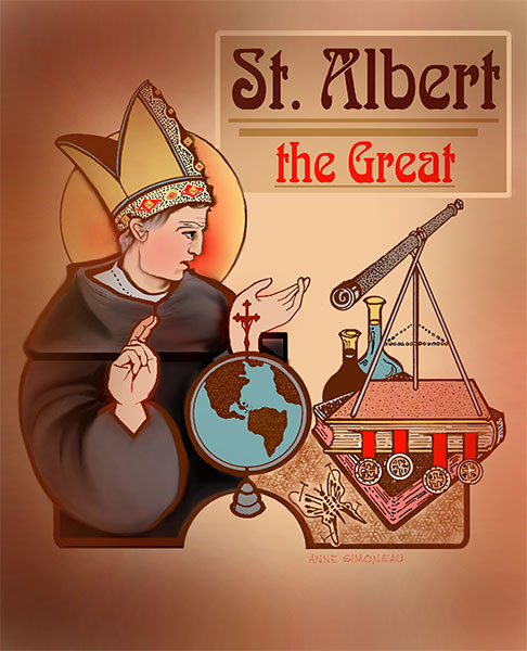 Image result for st albert the great symbols