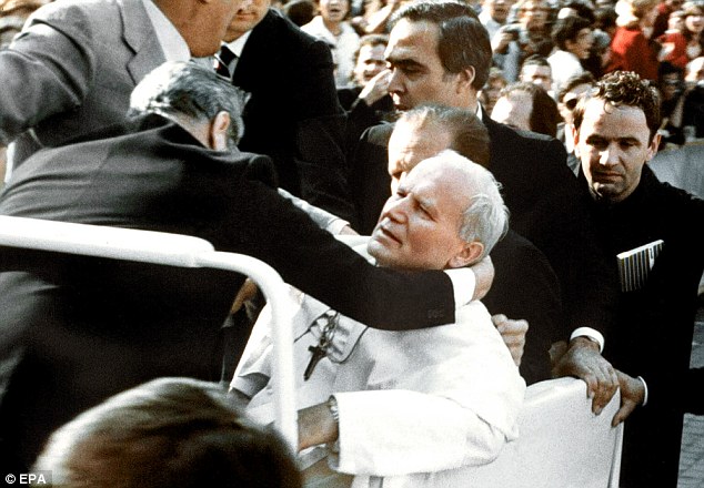 Image result for pope john paul ii was shot in May 13 1981