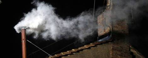 Smoke from Vatican chimney announces new pope (AP Photo/Gregorio Borgia)