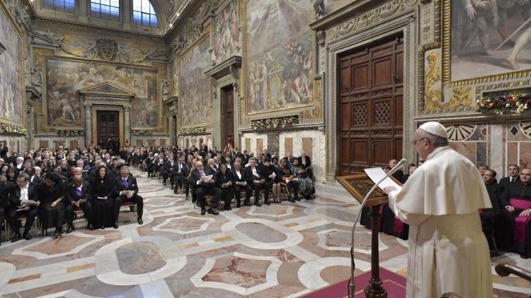Pope addresses Diplomatic Corps
