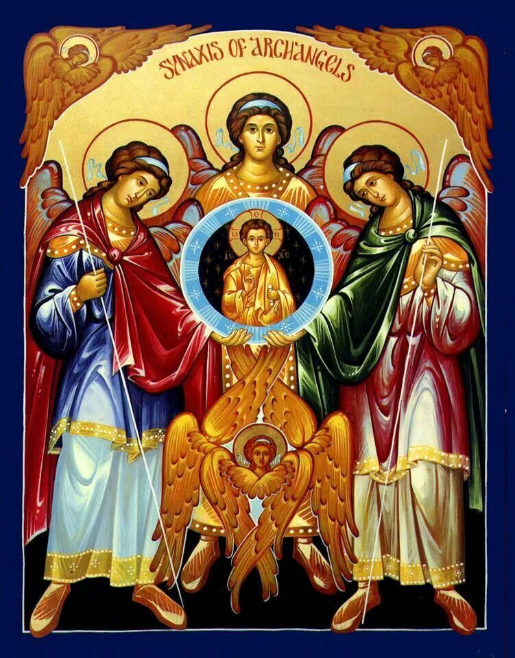 Archangels Michael, Gabriel & Raphael. | Archangels, Orthodox christian icons, Orthodox icons